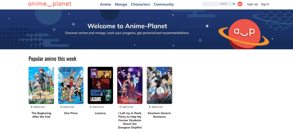 Anime-Planet OC – friendly anime-style character for the community