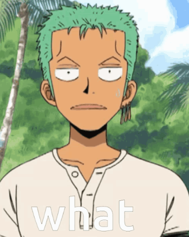 Zoro confused expression – meme for ZoroTV not working issues